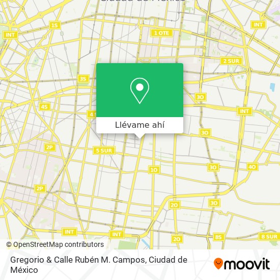 Mapa de Gregorio & Calle Rubén M. Campos