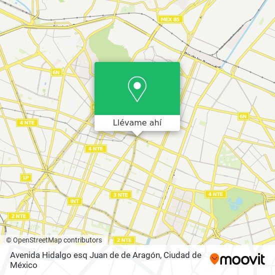 Mapa de Avenida Hidalgo esq Juan de de Aragón