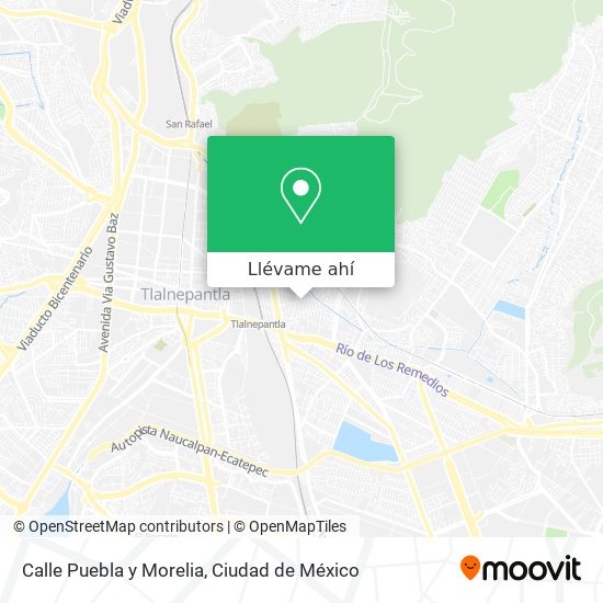 Mapa de Calle Puebla y Morelia