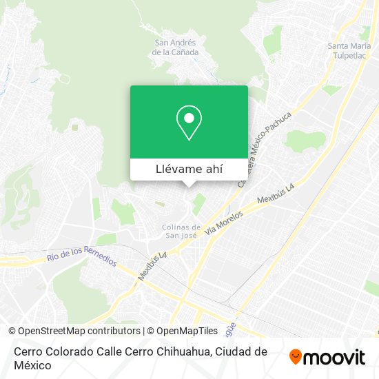 Mapa de Cerro Colorado Calle Cerro Chihuahua