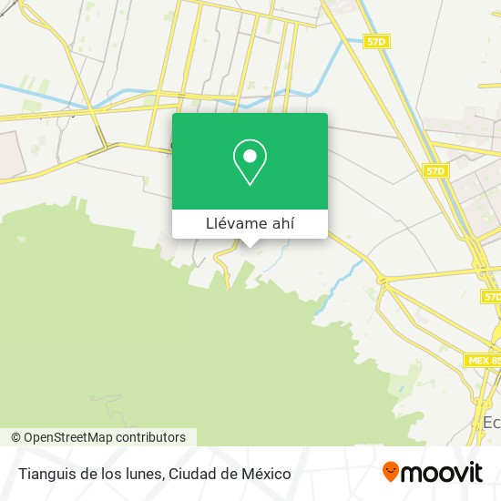 Mapa de Tianguis de los lunes