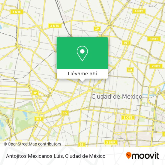 Mapa de Antojitos Mexicanos Luis