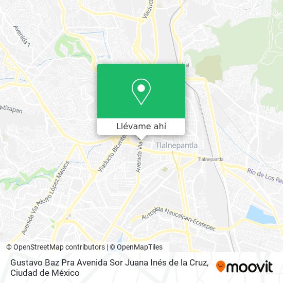 Mapa de Gustavo Baz Pra Avenida Sor Juana Inés de la Cruz