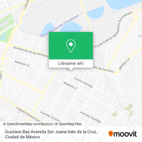 Mapa de Gustavo Baz Avenida Sor Juana Inés de la Cruz