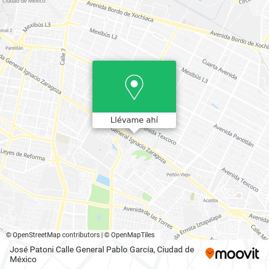 Mapa de José Patoni Calle General Pablo García