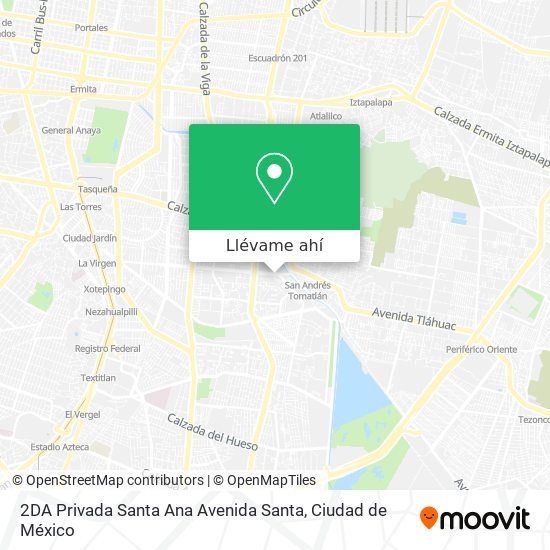 Mapa de 2DA Privada Santa Ana Avenida Santa