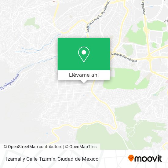 Mapa de Izamal y Calle Tizimín