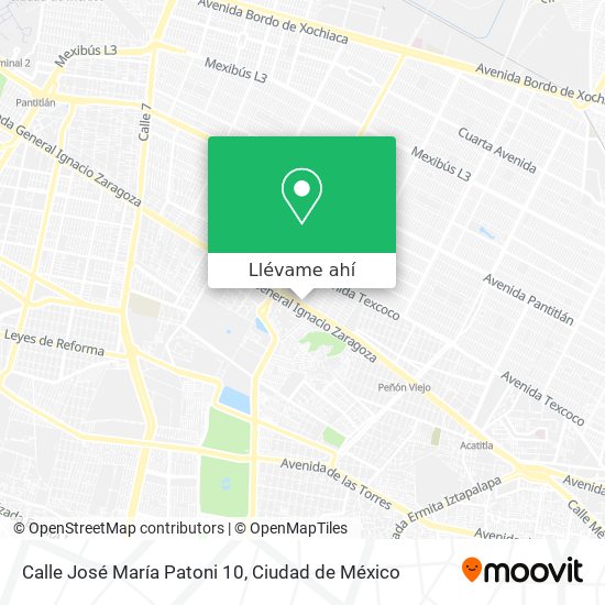 Mapa de Calle José María Patoni 10