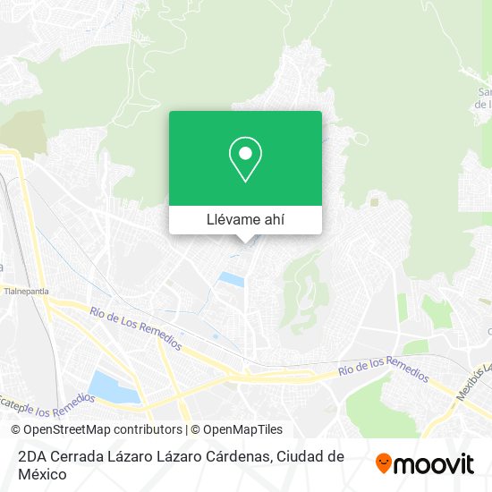 Mapa de 2DA Cerrada Lázaro Lázaro Cárdenas