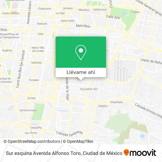 Mapa de Sur esquina Avenida Alfonso Toro