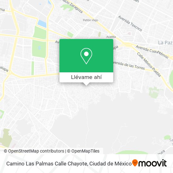 Mapa de Camino Las Palmas Calle Chayote