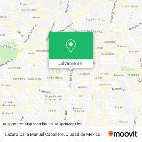 Mapa de Lázaro Calle Manuel Caballero