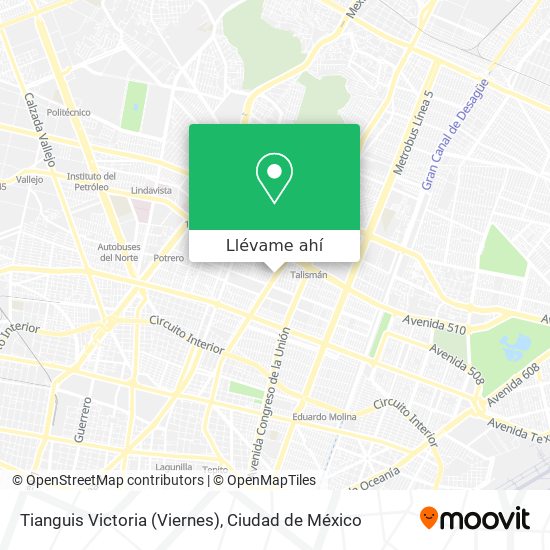 Mapa de Tianguis Victoria (Viernes)