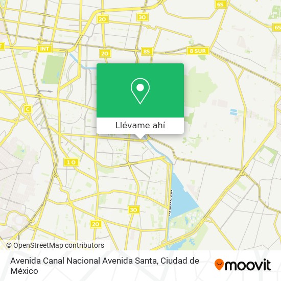 Mapa de Avenida Canal Nacional Avenida Santa