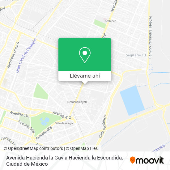 Mapa de Avenida Hacienda la Gavia Hacienda la Escondida