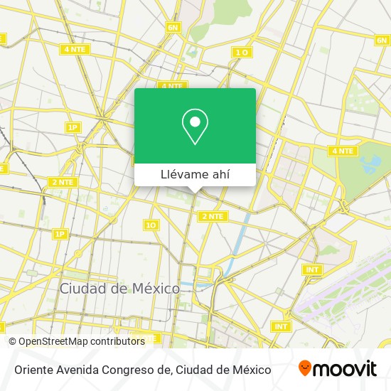 Mapa de Oriente Avenida Congreso de