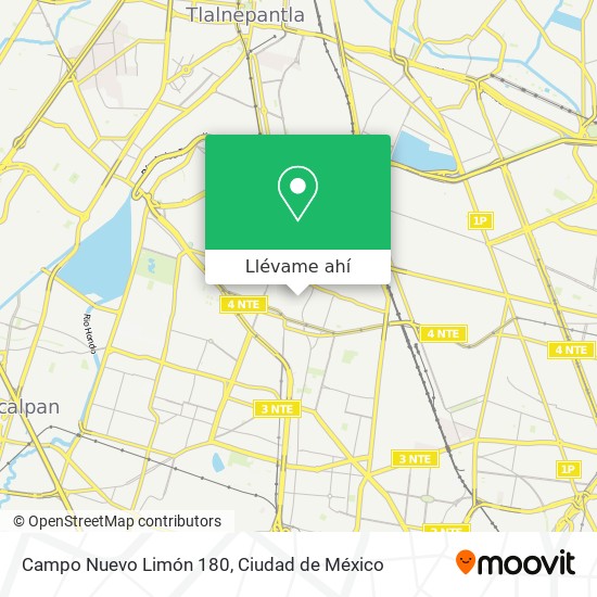 Mapa de Campo Nuevo Limón 180