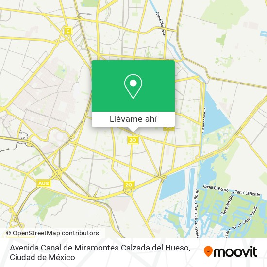Mapa de Avenida Canal de Miramontes Calzada del Hueso