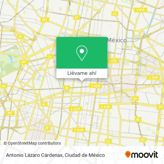 Mapa de Antonio Lázaro Cárdenas