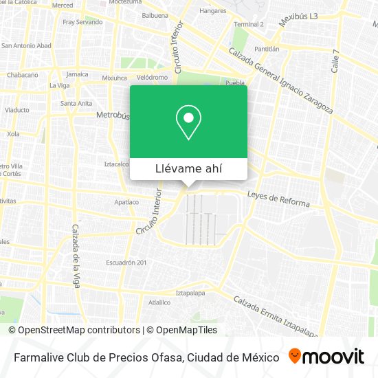 Mapa de Farmalive Club de Precios Ofasa