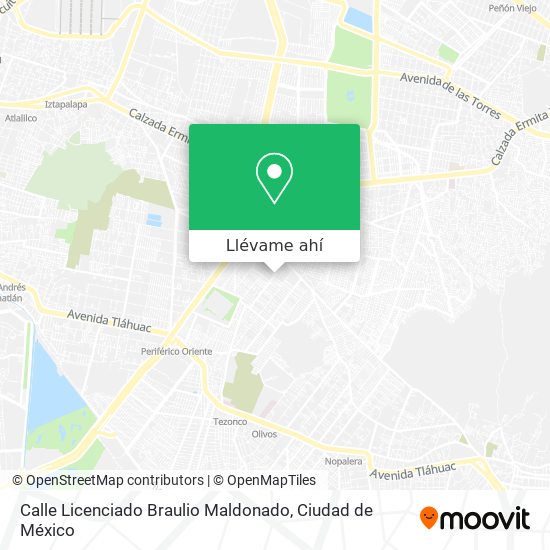 Mapa de Calle Licenciado Braulio Maldonado