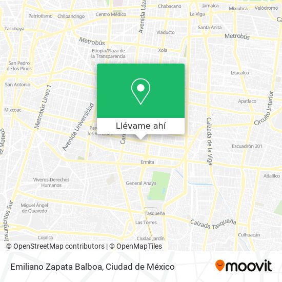 Mapa de Emiliano Zapata Balboa