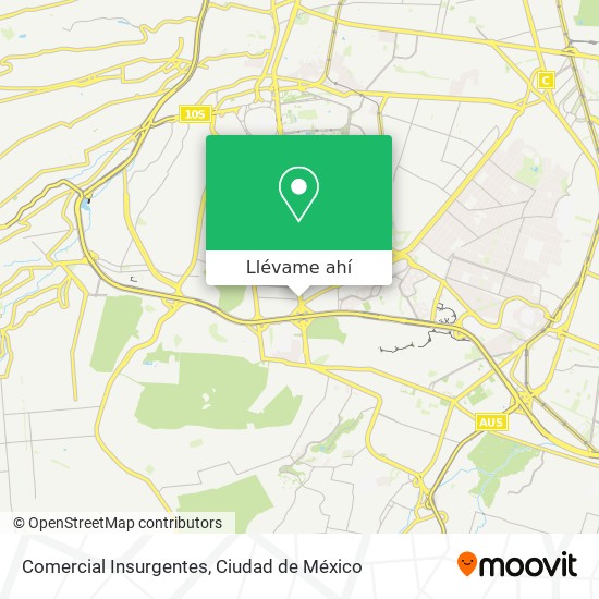 Mapa de Comercial Insurgentes