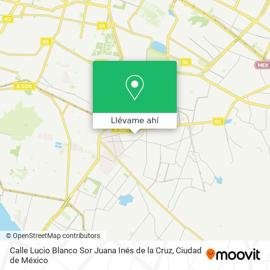 Mapa de Calle Lucio Blanco Sor Juana Inés de la Cruz