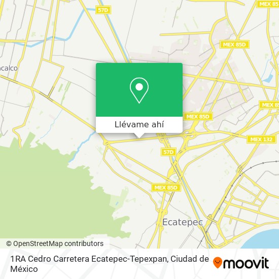 Mapa de 1RA Cedro Carretera Ecatepec-Tepexpan