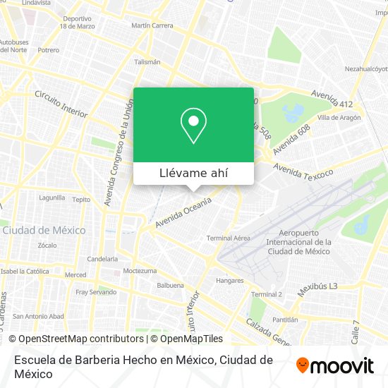 Mapa de Escuela de Barberia Hecho en México