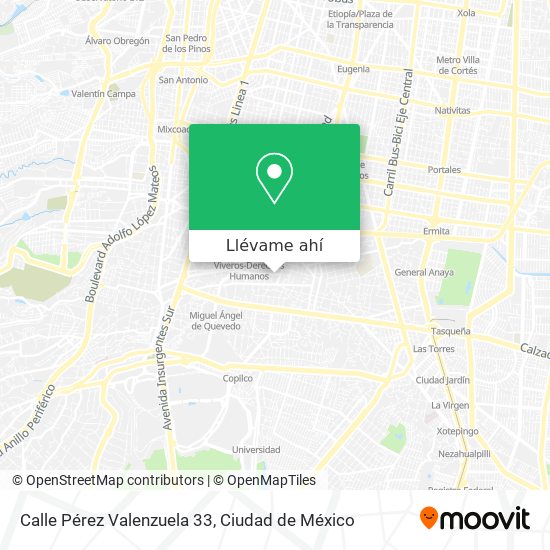 Mapa de Calle Pérez Valenzuela 33