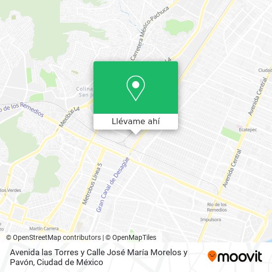 Mapa de Avenida las Torres y Calle José María Morelos y Pavón