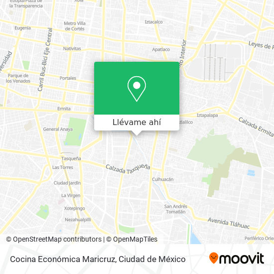 Mapa de Cocina Económica Maricruz