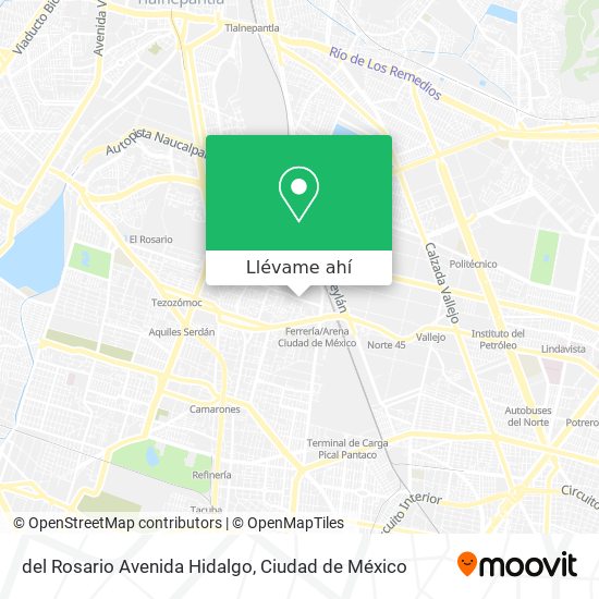 Mapa de del Rosario Avenida Hidalgo