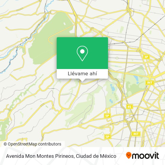 Mapa de Avenida Mon Montes Pirineos