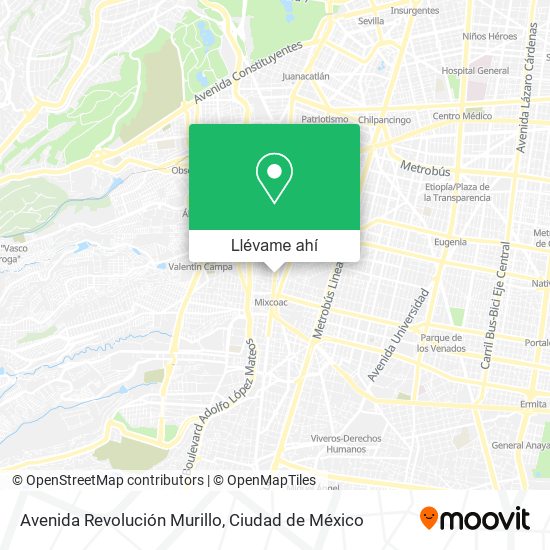 Mapa de Avenida Revolución Murillo