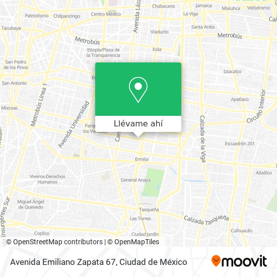Mapa de Avenida Emiliano Zapata 67