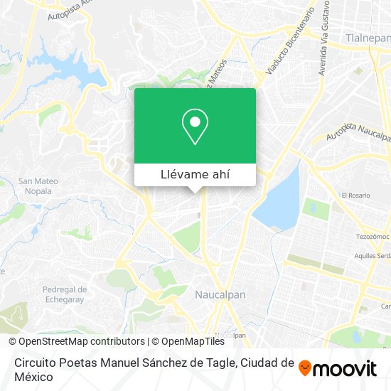 Mapa de Circuito Poetas Manuel Sánchez de Tagle