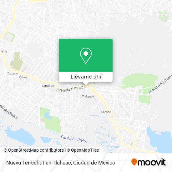 Mapa de Nueva Tenochtitlán Tláhuac