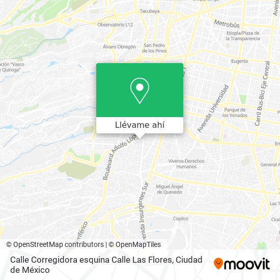 Mapa de Calle Corregidora esquina Calle Las Flores