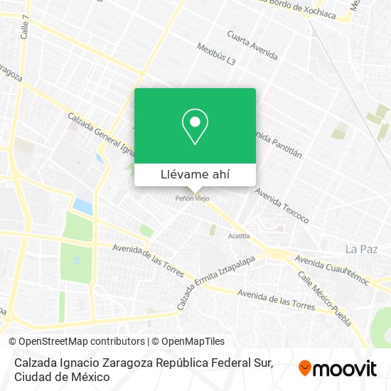 Mapa de Calzada Ignacio Zaragoza República Federal Sur