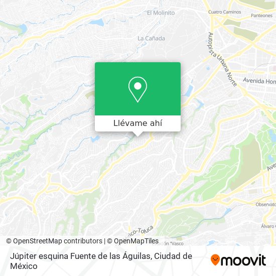 Mapa de Júpiter esquina Fuente de las Águilas