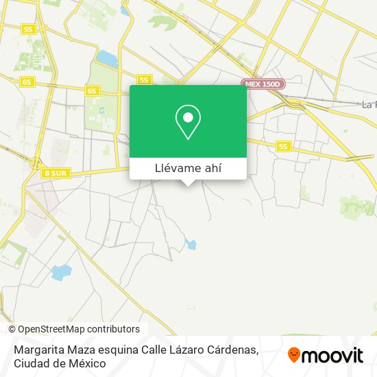 Mapa de Margarita Maza esquina Calle Lázaro Cárdenas