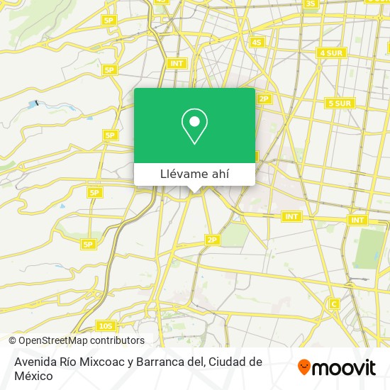 Mapa de Avenida Río Mixcoac y Barranca del