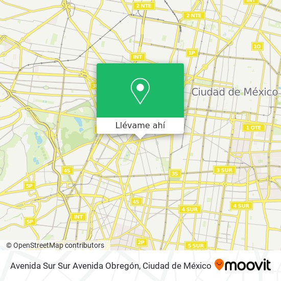 Mapa de Avenida Sur Sur Avenida Obregón