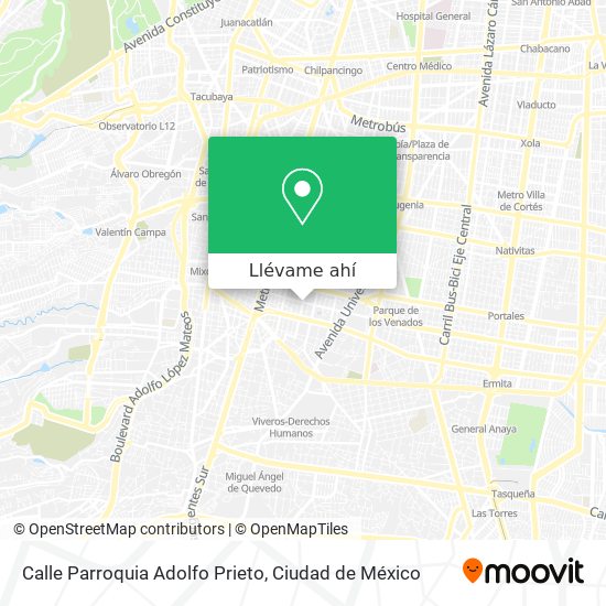 Mapa de Calle Parroquia Adolfo Prieto