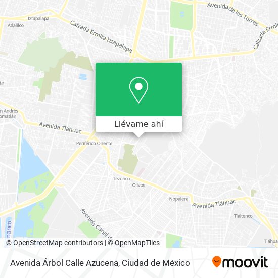 Mapa de Avenida Árbol Calle Azucena