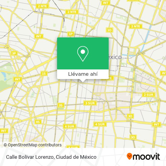 Mapa de Calle Bolívar Lorenzo