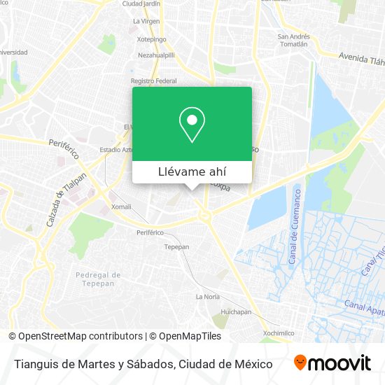 Mapa de Tianguis de Martes y Sábados