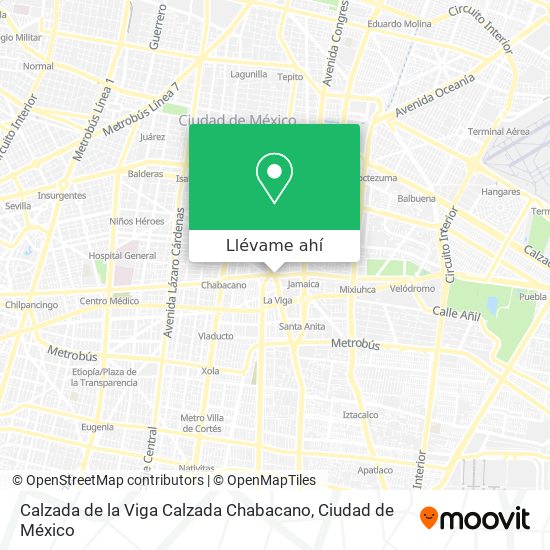 Mapa de Calzada de la Viga Calzada Chabacano